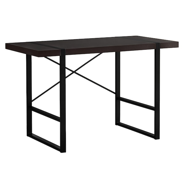 Computer Desk, Home Office, Laptop, 48"L, Work, Metal, Laminate, Brown, Black, Contemporary, Modern